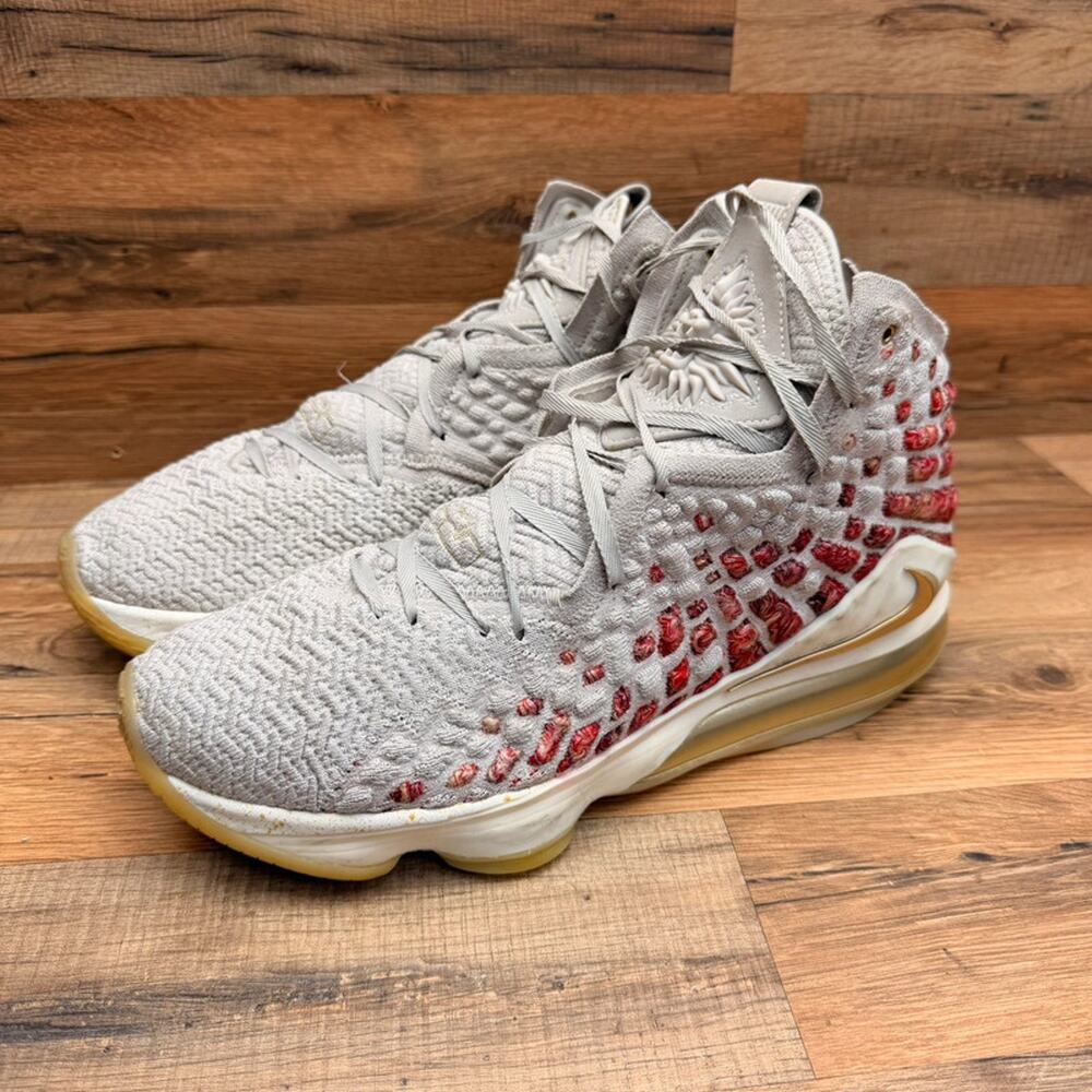 Nike LeBron 17 Win men size  11 White Brown CT3466-001 basketball shoes